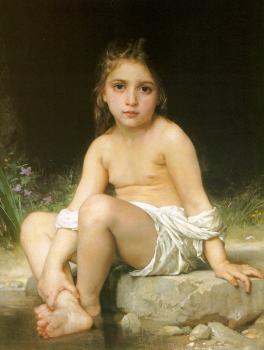 William-Adolphe Bouguereau : Child at Bath